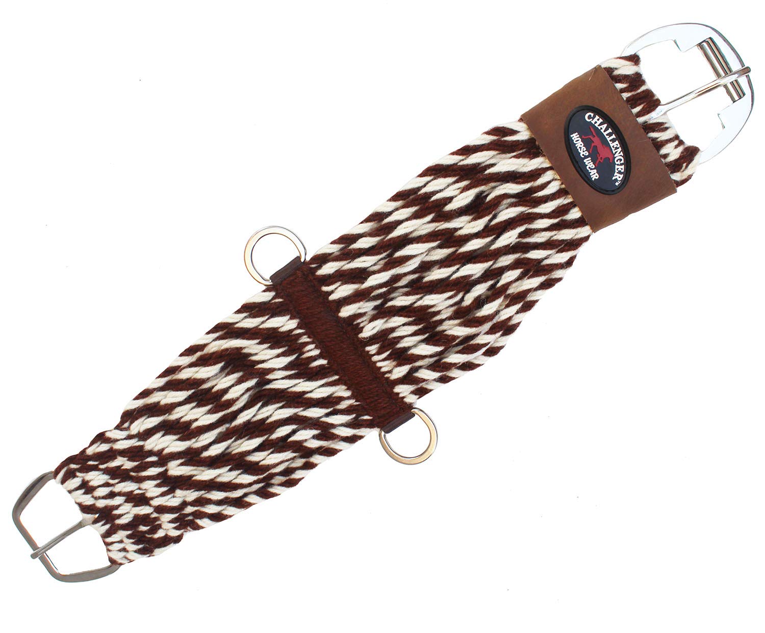 CHALLENGERHorse Western 27 Strand Double Weave Two-Tone Mohair Straight Cinch 97RT06