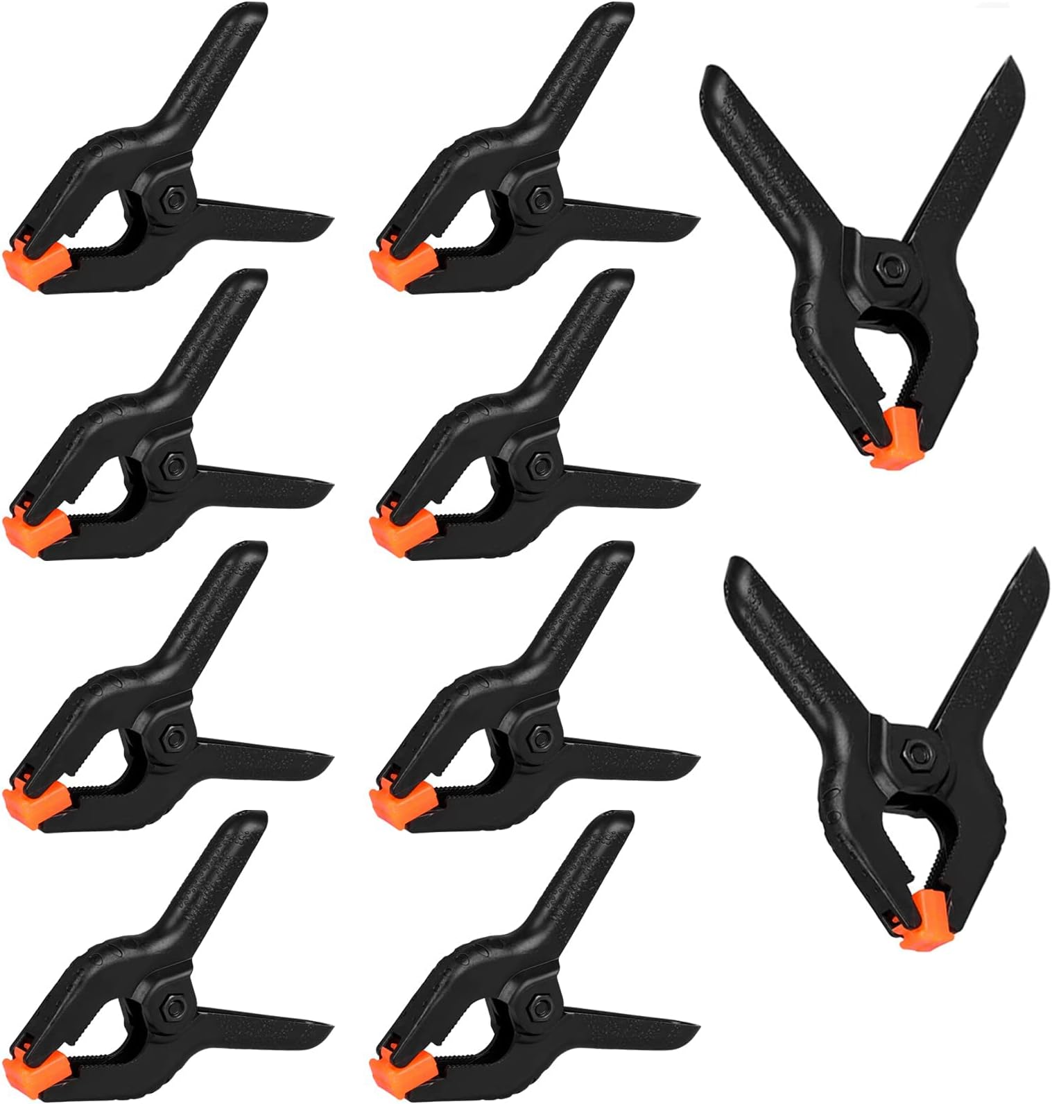 Spring Clamps, 3.5inch Plastic Clips, Small Backdrop Clips, Professional Clamps Heavy Duty, Spring Clips for Crafts, Backdrop Stand, Home Improvement, Photography Studios (10Pack Black)