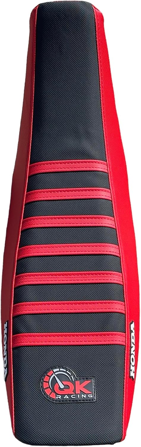 Premium Multi Grip Seat Cover - Compatible Fit for CRF 230 crf230 CRF 150 150F 2004-2014 (Black/Red Ribs)