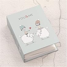 EVEN Photo Album Book, Album for photos collection, 4 inch x 6 inch (10 x 15 Cm) size Photo collection album with taxture and design on Cover (100 PHOTO SPACE, YOU & ME), Medium, blue, white