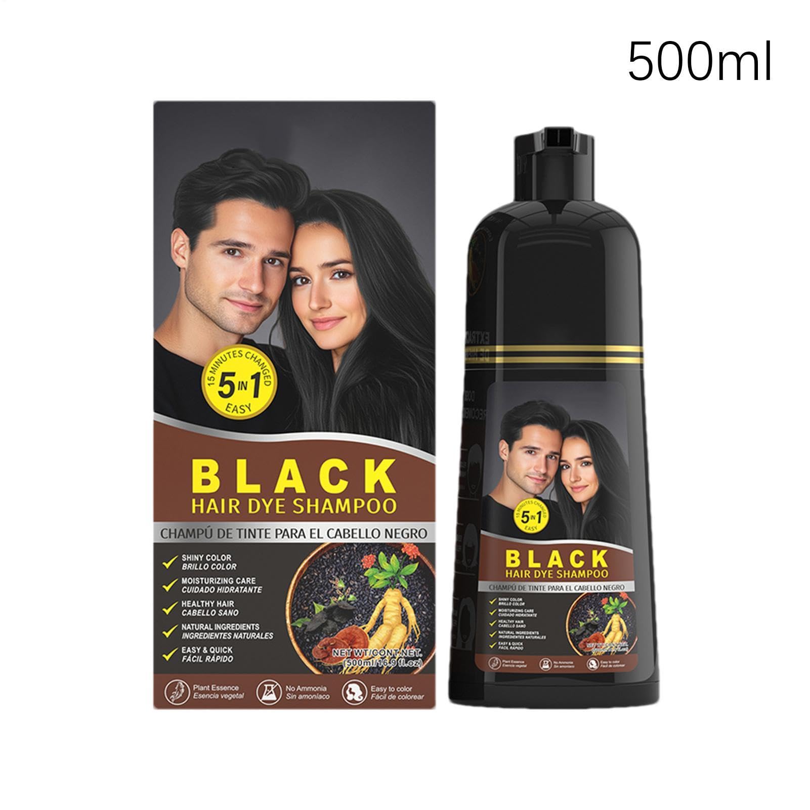 Shampoo Colorante Formula Idratante, Copertura Anti-Grigio, Profumato, | Colorante Naturale Per Capelli Grigi per Uomo, Salone, Casa, Cura Giornaliera dei Capelli