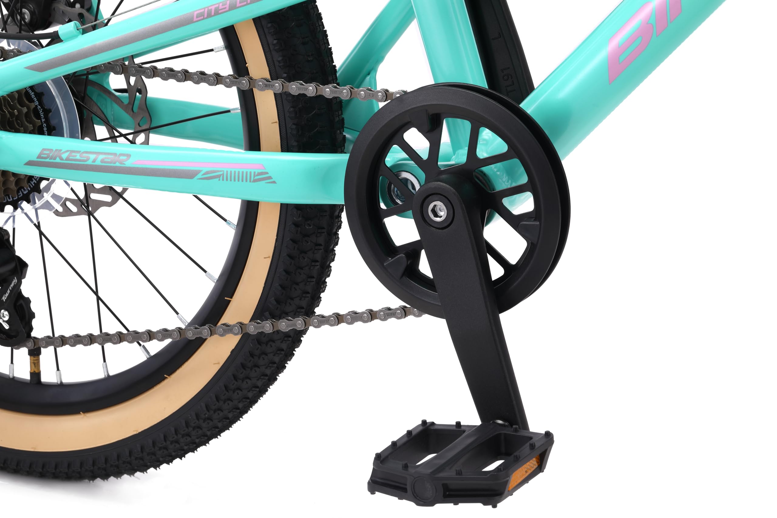 BIKESTAR VTT Vélo Tout Terrain Tout Suspendu pour Enfants de 6 Ans | Bicyclette 20 Pouces 7 Vitesses Shimano, Freins Disque