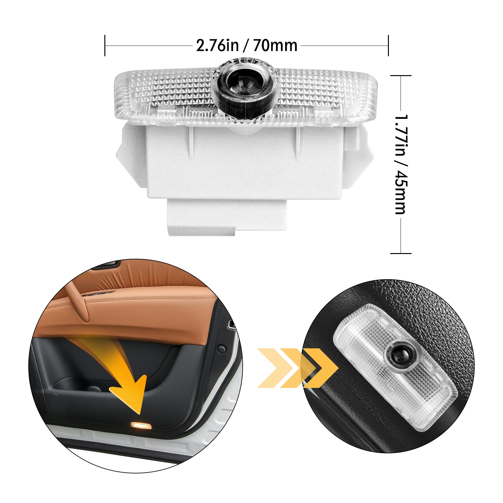 JCRNBU 2PCS Car Door Lights Logo for Patrol 2012-2018, Puddle LED Welcome Accessories, Courtesy Ghost Shadow Light