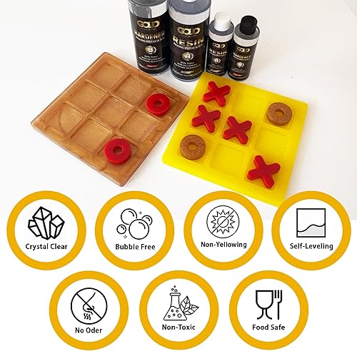 Miniatura 6 de Resina epoxi de 1 galón para artes, manualidades, revestimiento de fundición y fabricación de joyas, transparente, autonivelante, no tóxica, sin BPA