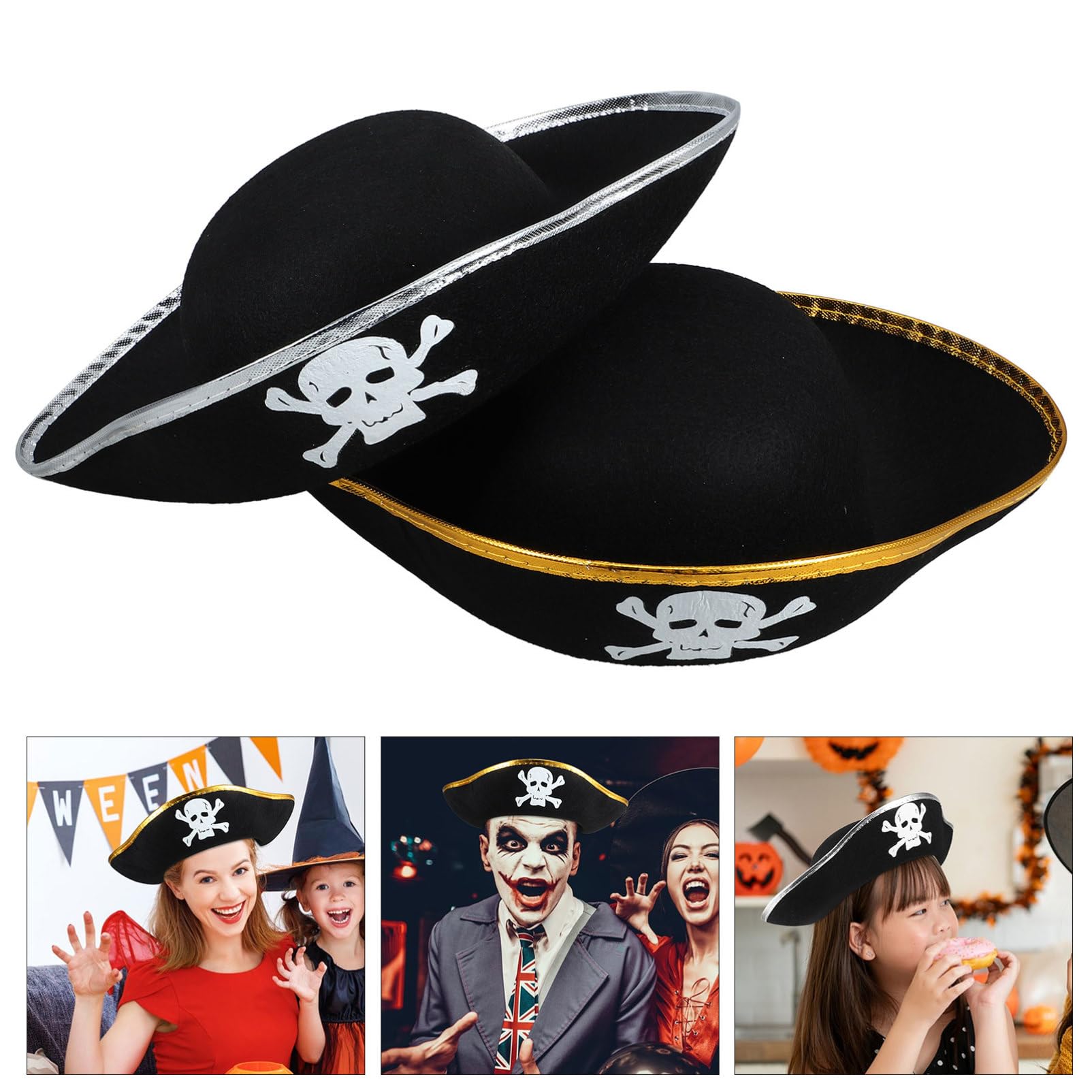 6 cappelli da pirata, per carnevale, per feste, cosplay, per feste e cosplay, per feste