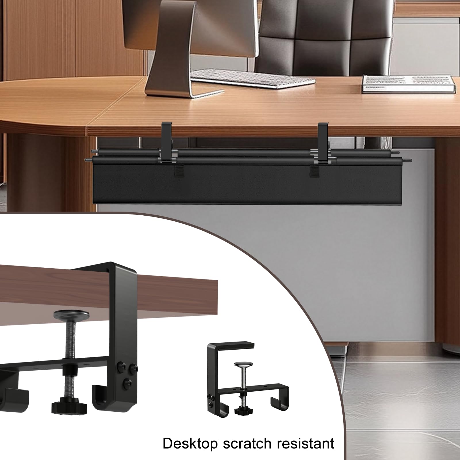 Cable Duct 70cm Raccogli Cavi Scrivania,Portacavi Sotto Scrivania,Cable Management Senza Perforazione, in tessuto Oxford, supporto per cavi per ciabatta e alimentatori, cavi, ufficio, casa, ufficio