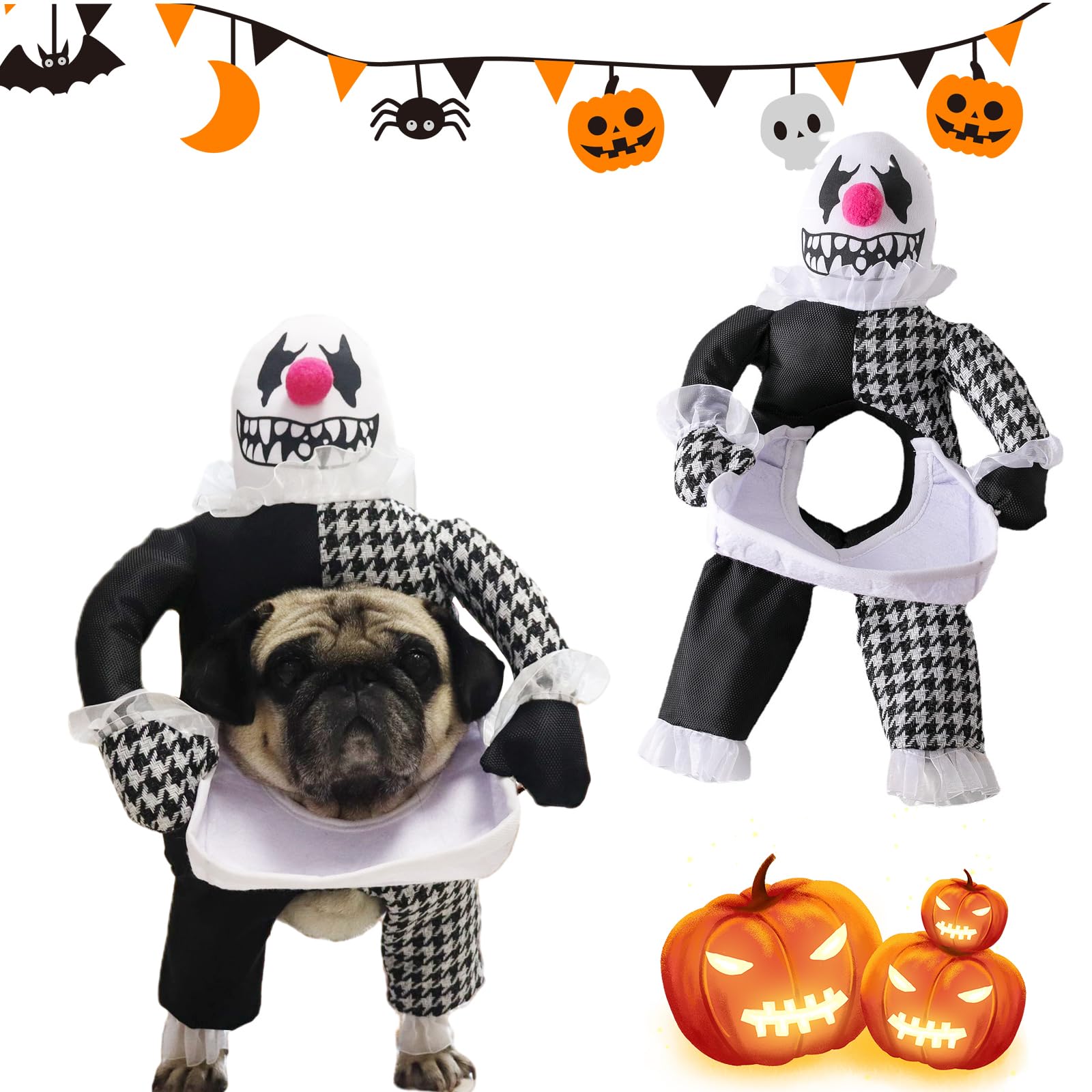 Canzoon Disfraz Halloween para Mascotas Disfraz Halloween Perro Pequeño Disfraz Halloween para Mascotas Perro Pequeño para Navidad Halloween Cosplay Fiesta para Perros y Gatos Pequeños y Medianos