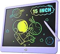 Kidopire 15 Inch LCD Writing Tablet for Kids - Large Colorful Doodle Board, Erasable Drawing Pad for Ages 3-12+, Purple Learning Toy