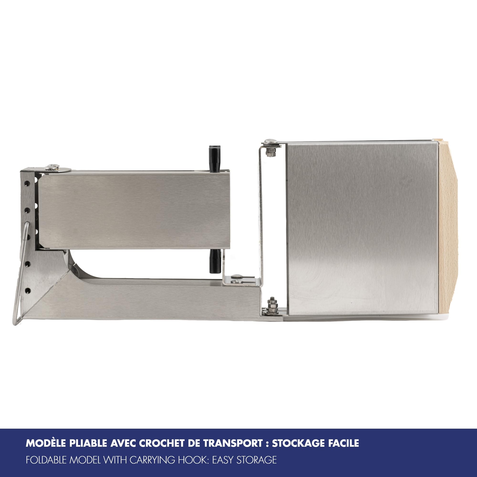 Louis Tellier – Rasqueta Brezière® Signature Inox – Tamaño adecuado para 1/4 o 1/6 de muela – 1 a 4 personas – Rampas calefactoras ajustables – Plegable – Interruptor de seguridad – 230 V