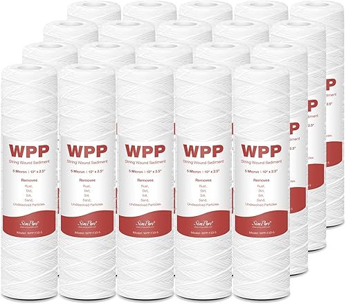 Miniatura 14 de SimPure - Cartucho de filtro de agua para sedimentos y heridas de 5 micras, 20 x 4.5 pulgadas, repuesto para agua de pozo de sedimentos para toda la