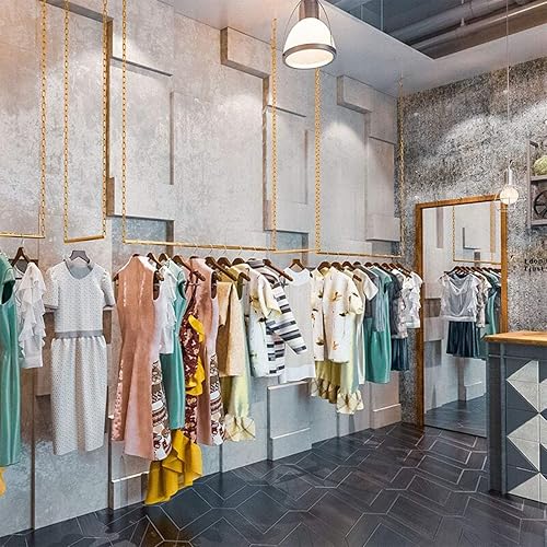 Miniatura 4 de Estante creativo de 2 piezas de cadena de almacenamiento de ropa de altura ajustable, estante para colgar vestidos de novia, estante de exhibición