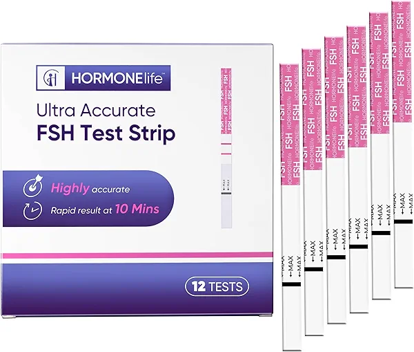 12Pack FSH Test Strip for Women Menopause Test Strips at Home Ovarian Reserve & Hormone Balance Test
