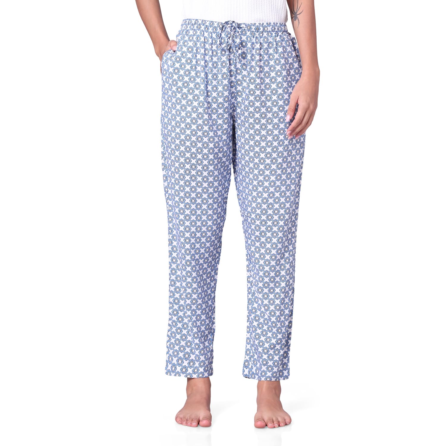 urban scottish Women Printed Pyjama with Side Pockets-picture-25