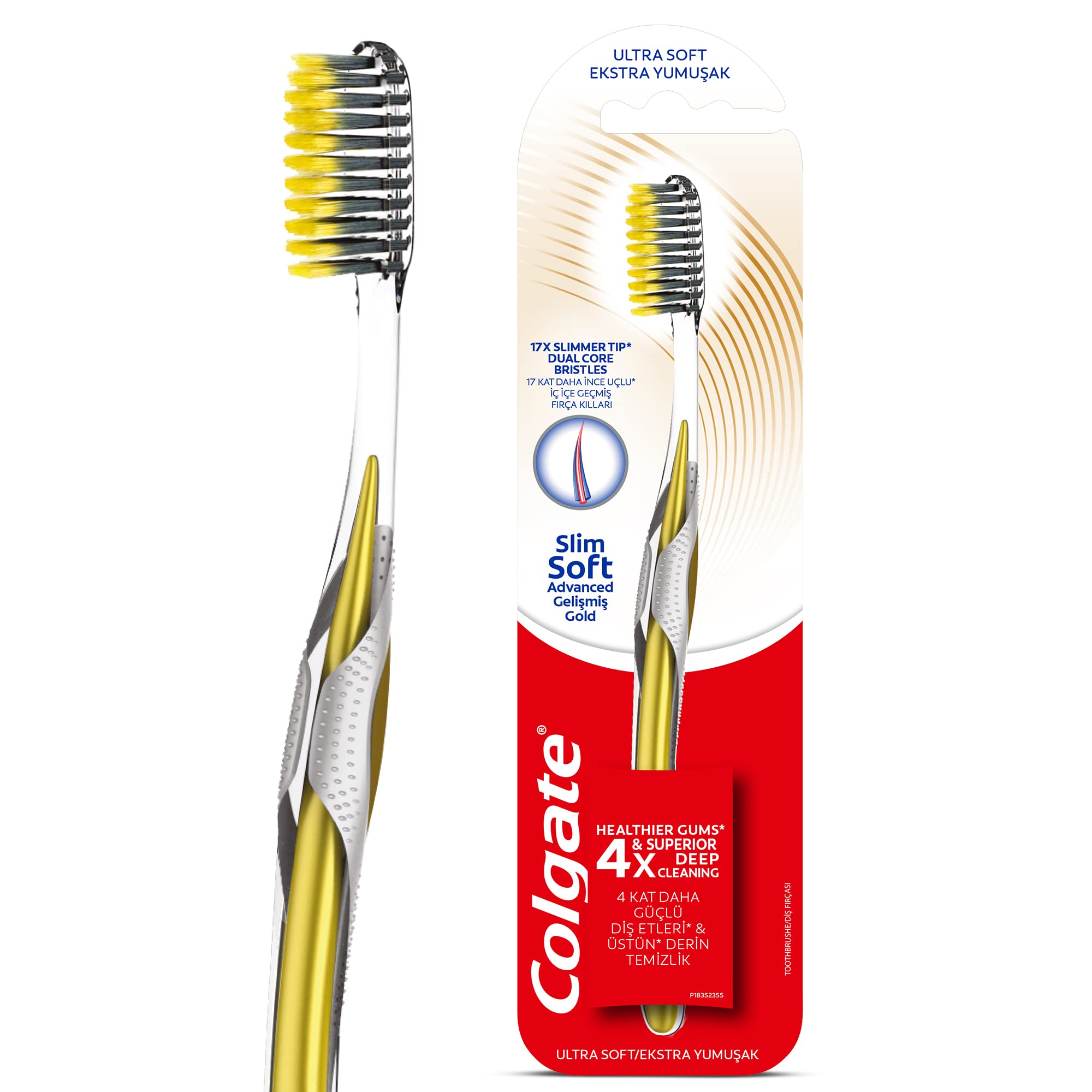 Colgate Mikro İnce Gelişmiş Gold Derin Temizlik Ekstra Yumuşak Diş Fırçası