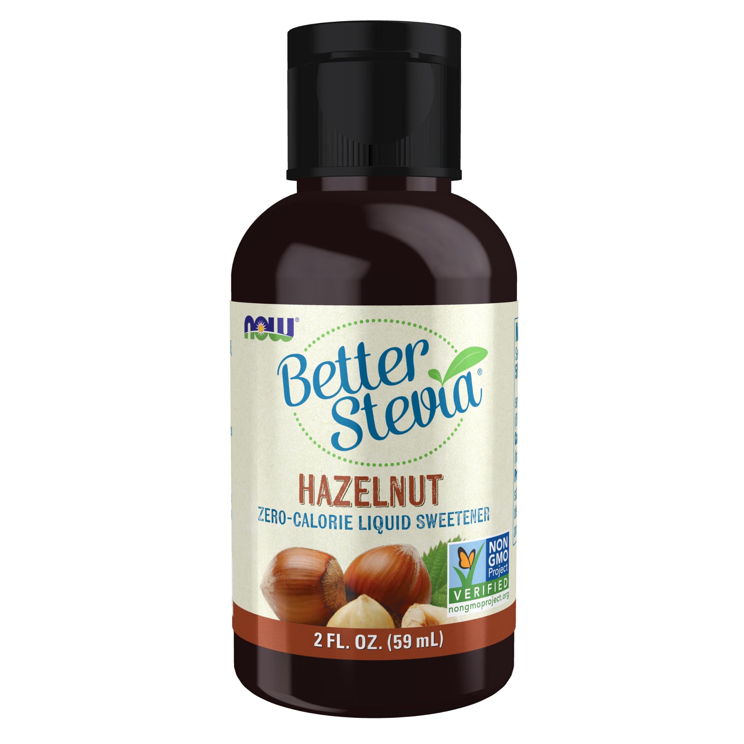 NOW Foods BetterStevia Hazelnut Zero-Calorie Liquid Sweetener, Keto Friendly, Suitable for Diabetics, No Erythritol, 2-Ounce