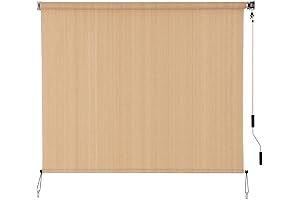 SEEYE Outdoor Privacy Roller Shades 8' W x 6' H for Patio...