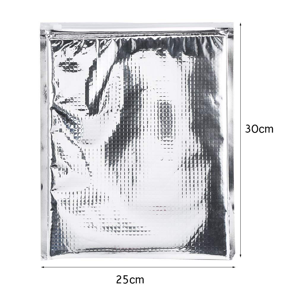 Sac isotherme pour aliments, et isolante avec feuille d'aluminium, fermeture à glissière étanche, résistant à l'humidité,pour pique-nique, déjeuner, voyage, camping et conservation des aliments