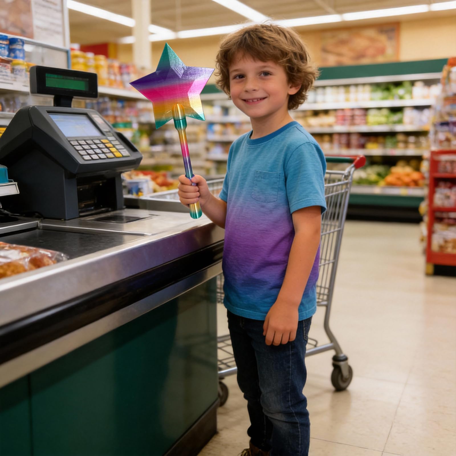 3D Printed Credit Card Wand Tap to Pay, Magic Wand Contactless Payment Card Holder, Digital Payment Star Wands for Easy Checkout (#F) - 5