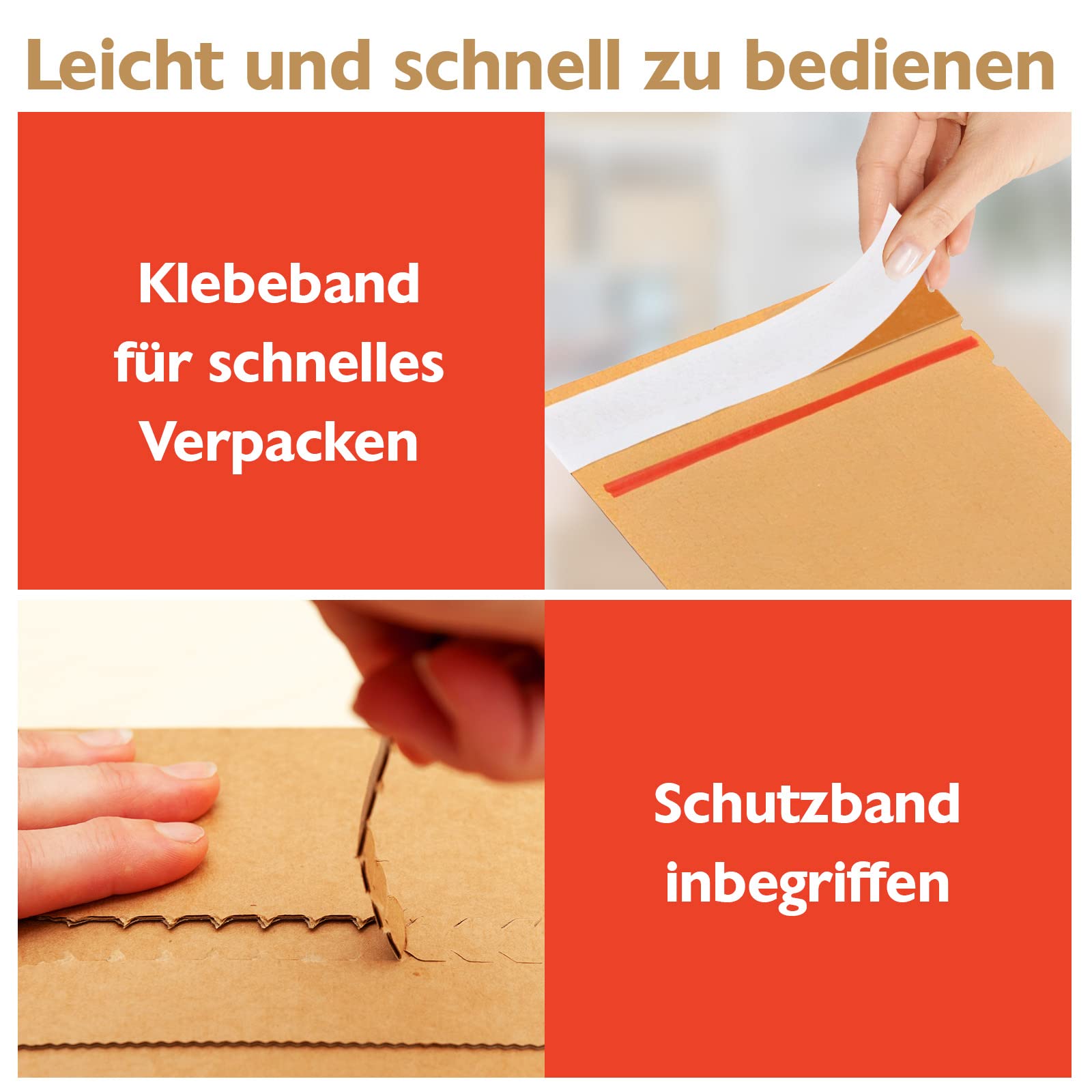 Konzept 11 Versandkarton 30x20x15cm Set 50 Stk. Faltkartons mit Deckel Selbstklebend, Kleine Kartons zum Verschicken, Verschiedene Größe