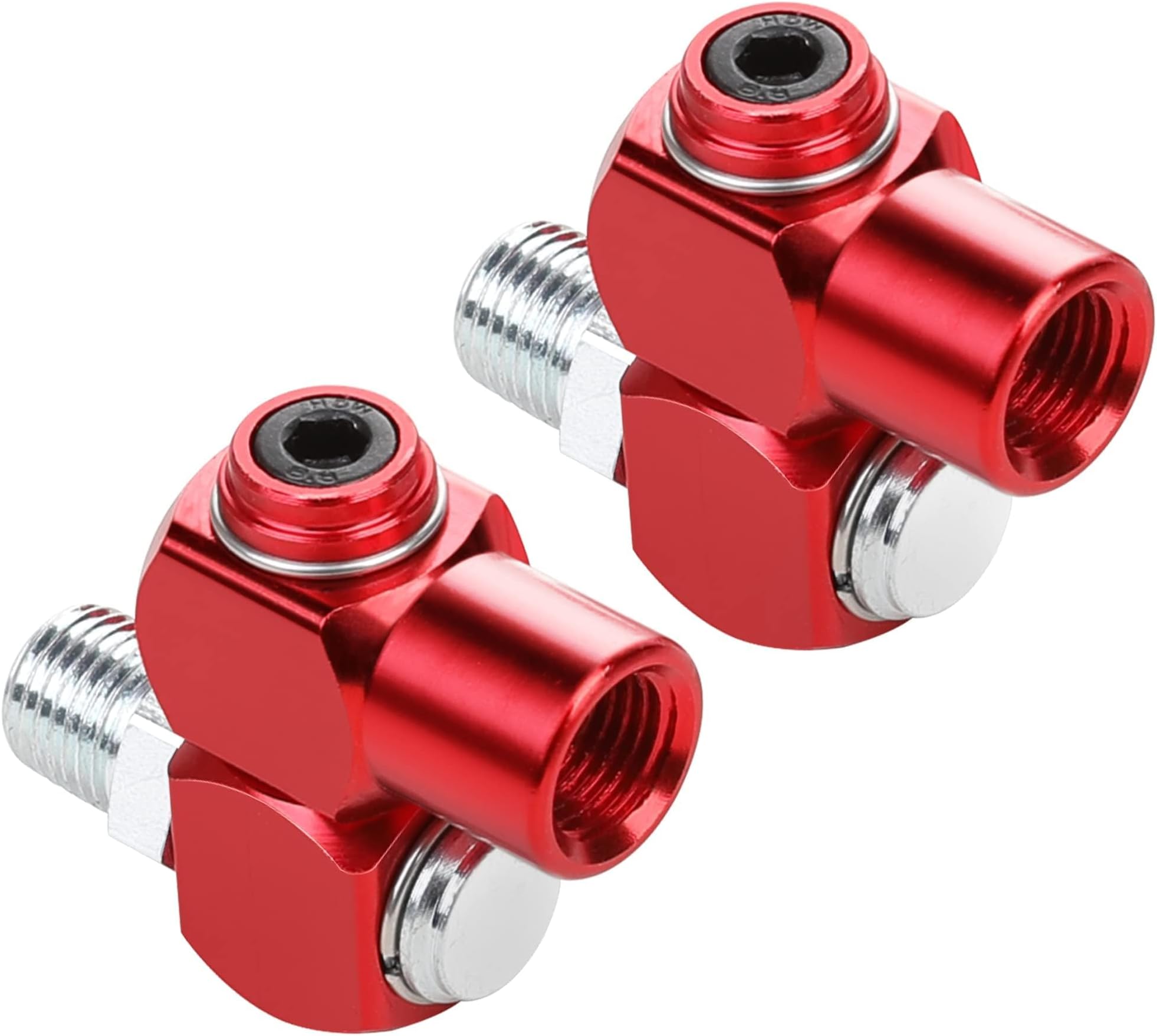 Khazna 1/4 Inch NPT 360 Degree Swivel Aluminum Air Hose Connector, 2 Pack