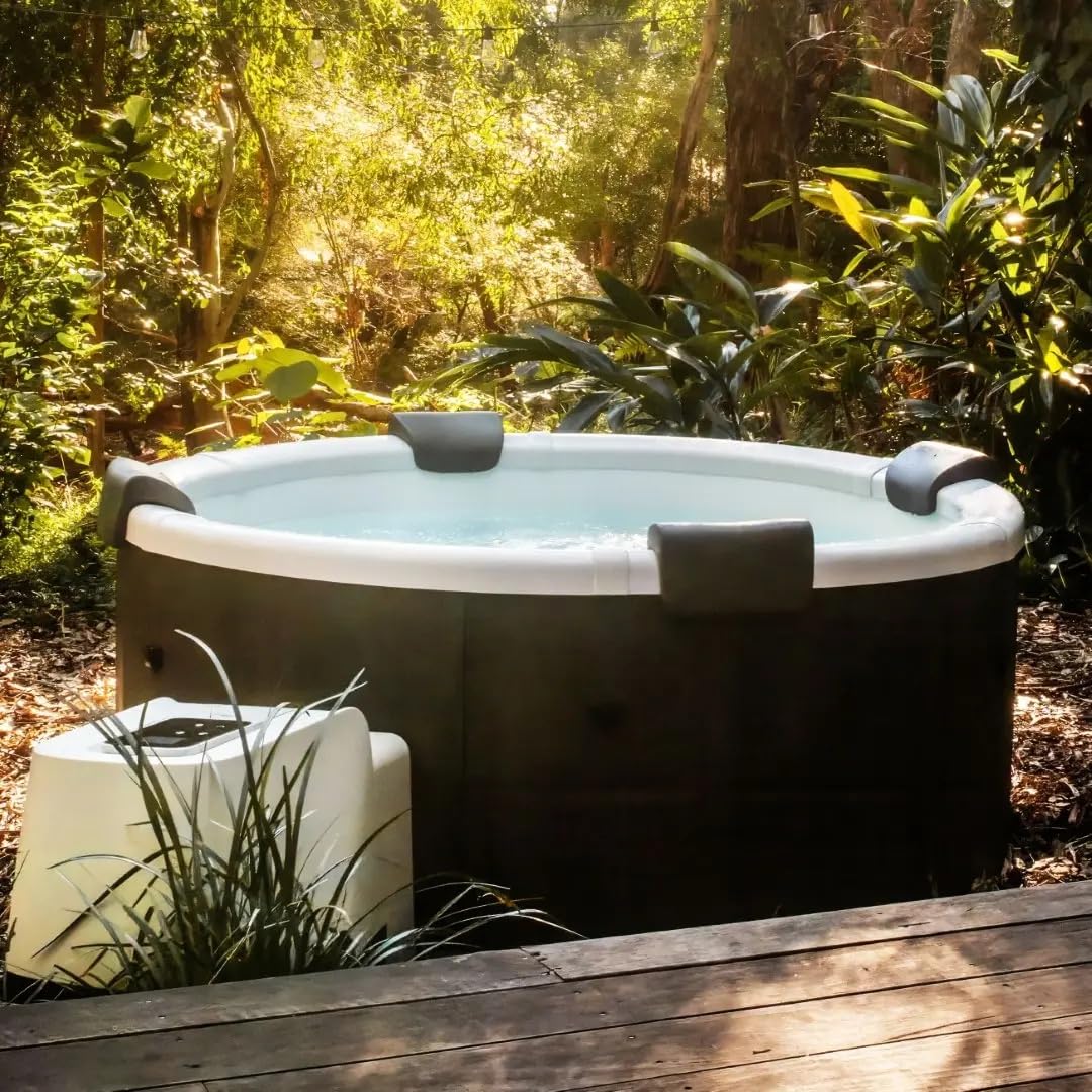 MSpa Whirlpool Denver 180 x 180 x 70 cm - Gonflable pour 6 Personnes avec 130 Jets d'air & 8 Jets d'hydromassage, éclairage LED, Chauffage PTC jusqu'à 40°C, désinfection UVC, Rhino Tech 6