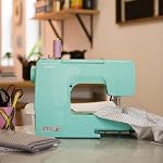 Janome Arctic Crystal Easy-to-Use Sewing Machine with Interior Metal Frame, Bobbin Diagram, Tutorial Videos, Made with Beginners in Mind!, Turquiose