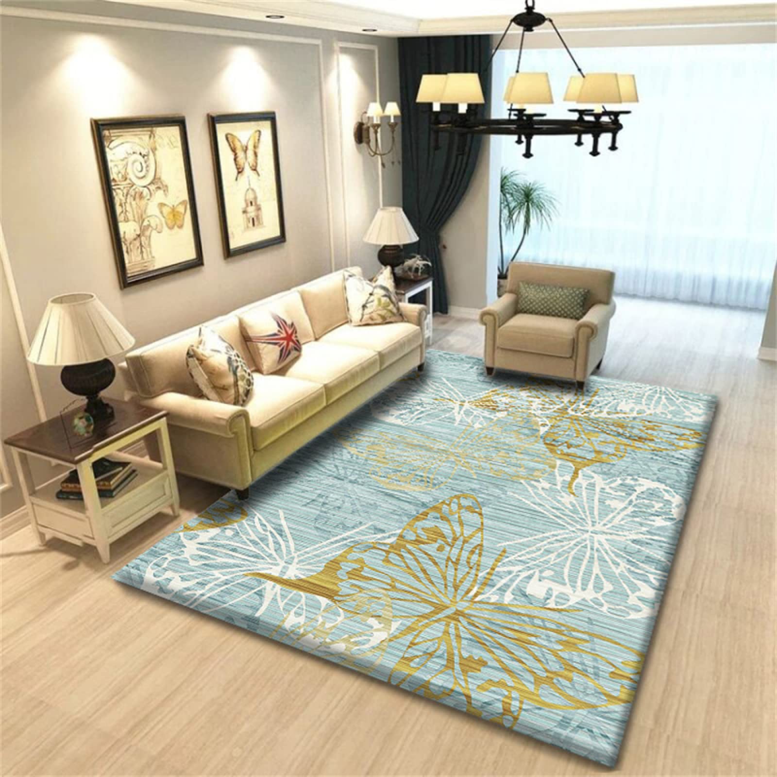 Tapis antidérapant extérieur et intérieur 160x200cm idéal contre les bruits de pas