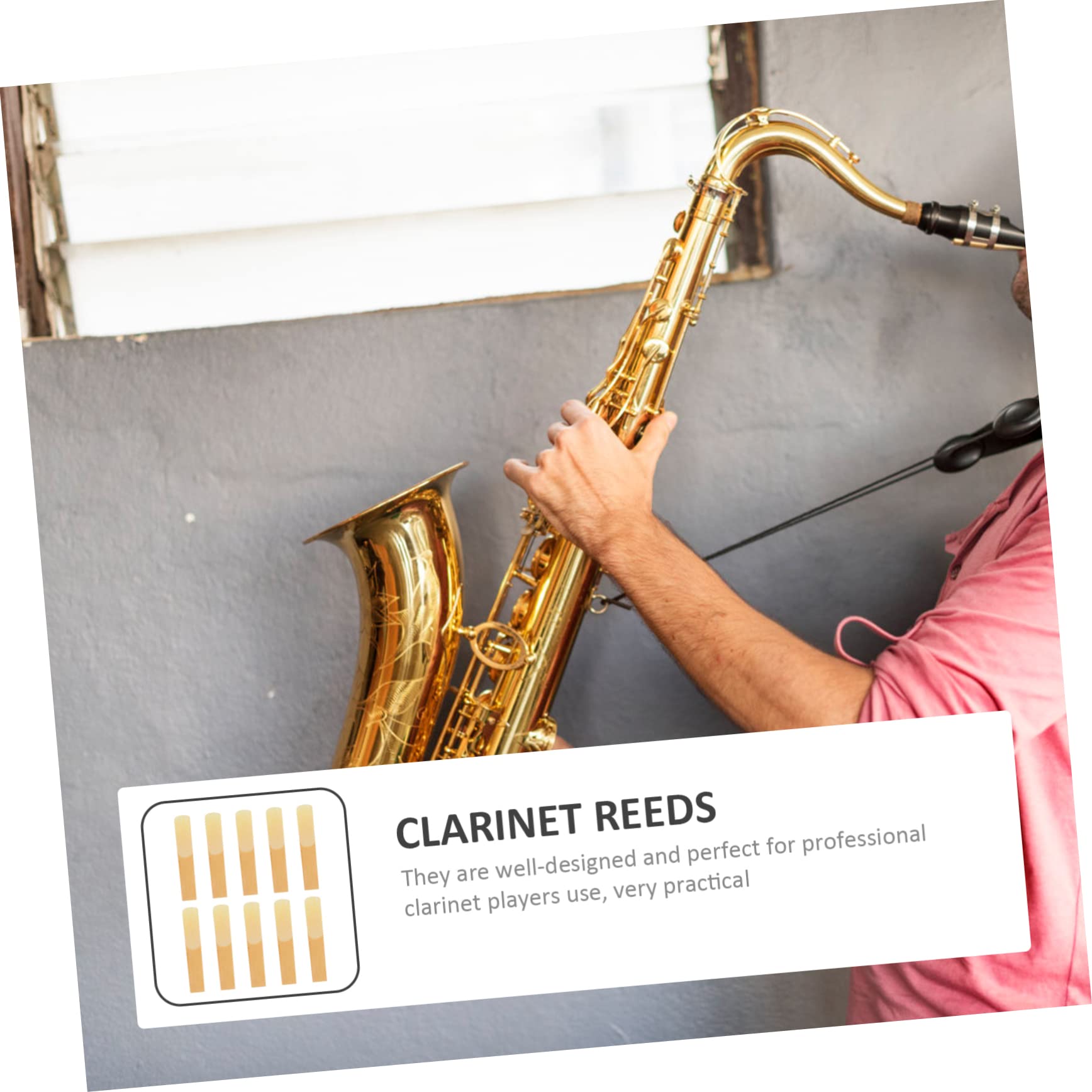 BESTonZON 40 Pz ancia di clarinetto accessorio strumento compatto ance del sassofono strumento musicale the sound strumento per suonare il clarinetto forniture di sassofono canna naturale