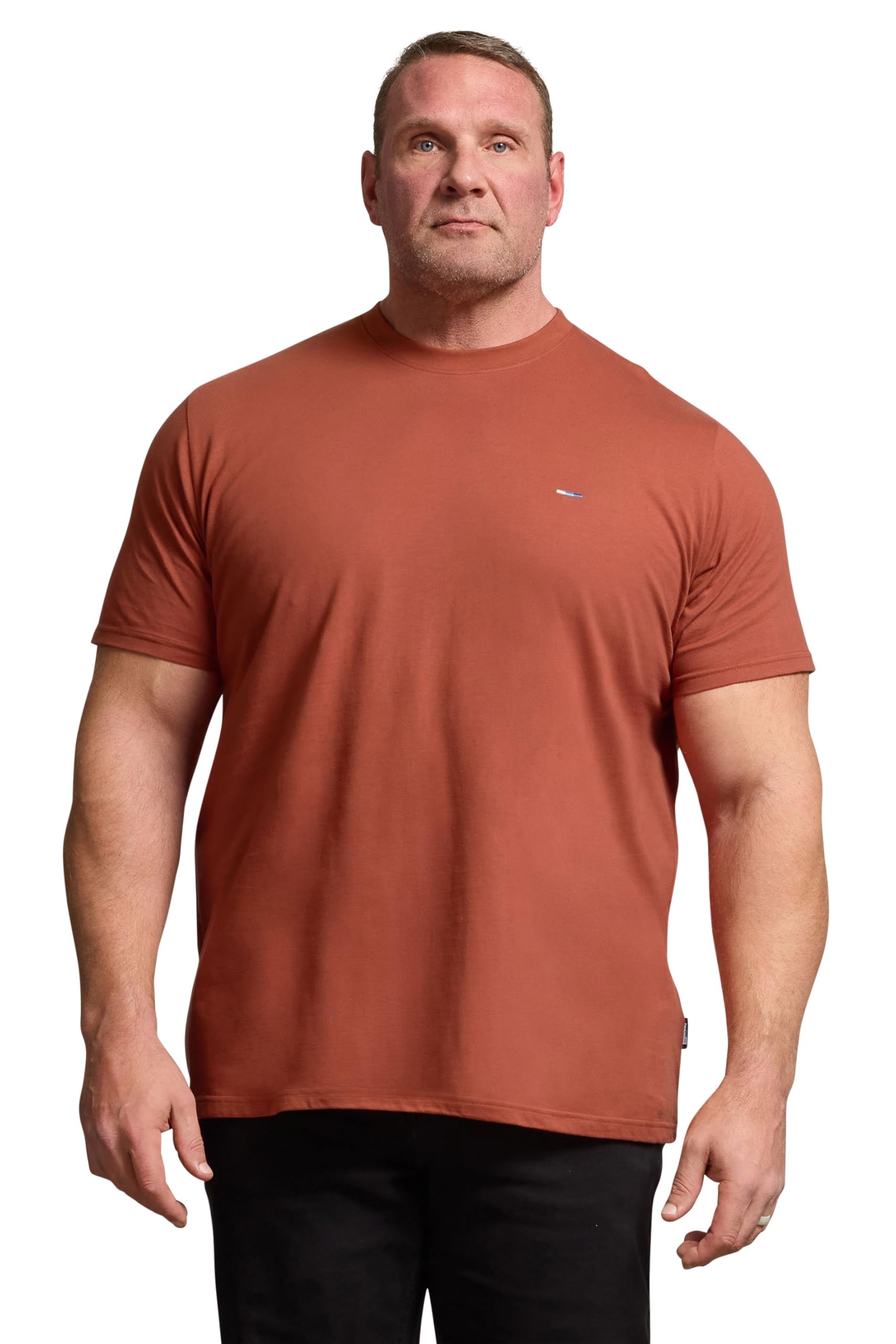 Badrhino Men's Orange Big & Tall Clay Core T-Shirt - Plus Size Curve