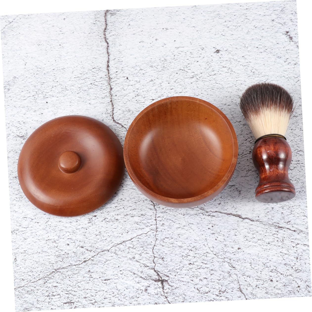 Angoily Rasatura per Barba Uomo Spazzola da Barba e Ciotola Strumento per Pulizia Viso Completo Realizzato in Materiale