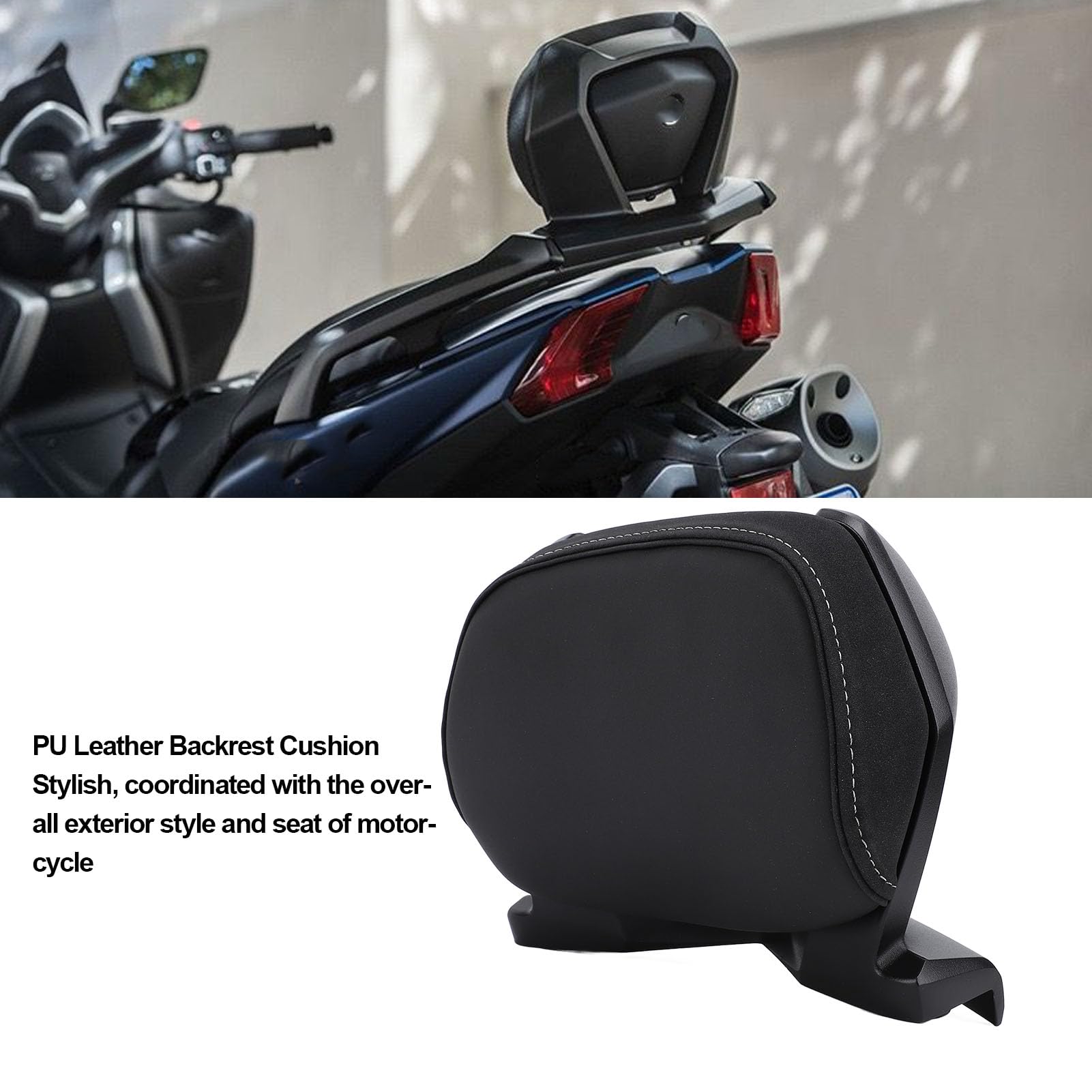Cuscino Schienale Moto in Pelle PU per Xmax 250 300 Tmax 530 560 - Installazione Elegante, Comoda e Facile