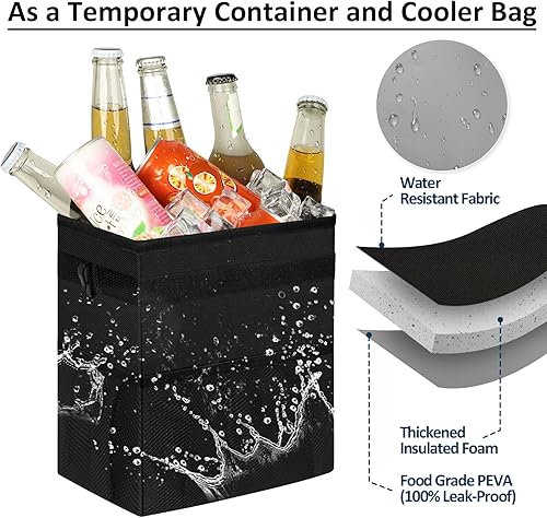 Miniatura 4 de Basurero para asiento trasero o delantero de automóvil, a prueba de fugas, bonita bolsa de basura para vehículos utilitarios deportivos, camiones,
