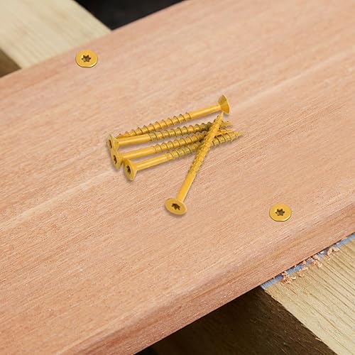 Miniatura 9 de Eazy2hD Tornillos de madera para exteriores # 10 x 2-12 pulgadas, tornillos T25 Star Torx Drive, 377 tornillos autorroscantes de acero de cabeza