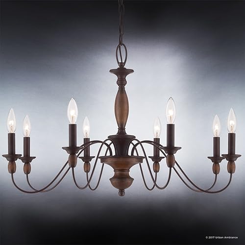 Miniatura 2 de Urban Ambiance Candelabro Americana de lujo, tamaño mediano 19.5 pulgadas de alto x 29 pulgadas de ancho, con elementos de estilo provencial, tallo