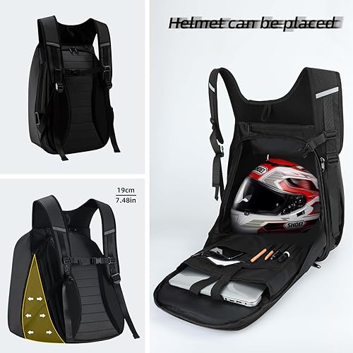 Miniatura 2 de Gelrova Batería no incluida, LED Casco de Motocicleta Mochila Rampage Serise, 17 Pulgadas DIY Pixel Moda Pantalla LED Portátil Programación Mochila