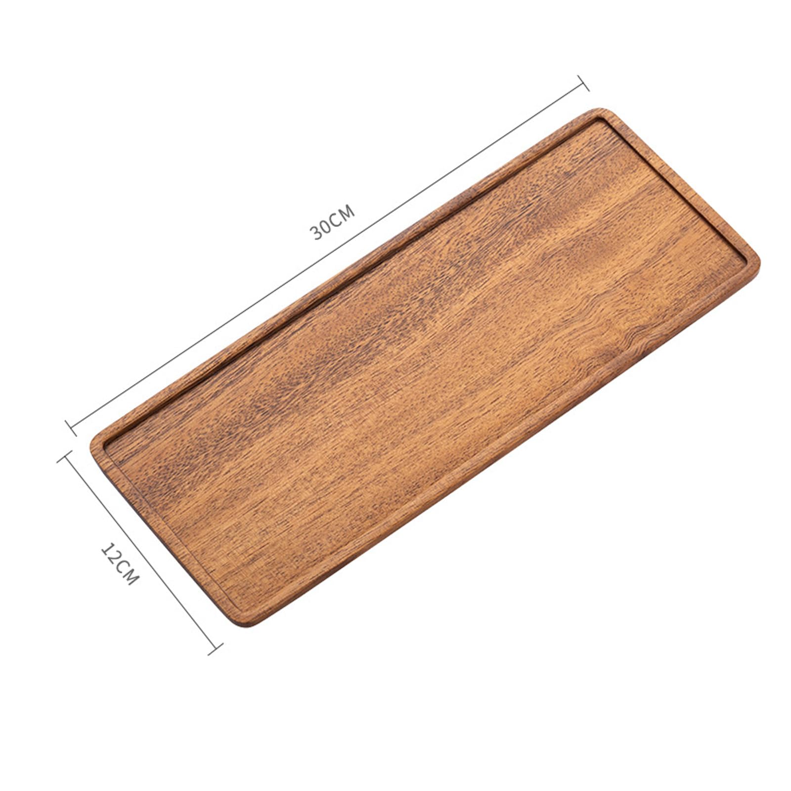 Amazon｜木製長方形トレー, 30cm×12cm, 胡桃木, ナチュラルブラウン (2