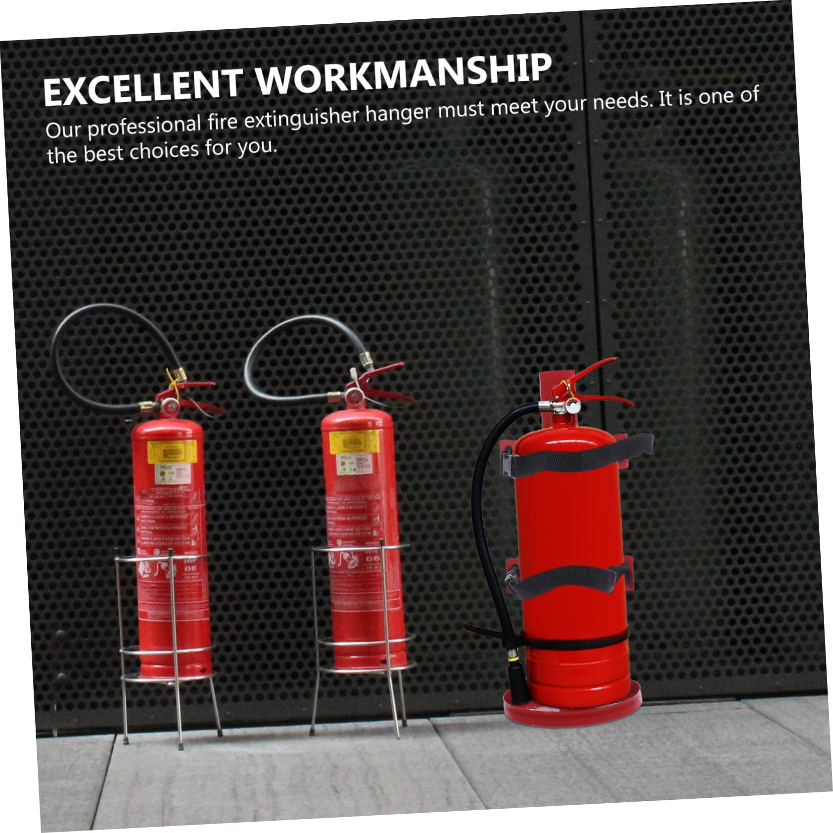 WOONEKY Staffa Porta Estintore in Ferro Resistente, Supporto Per Estintori Da Parete 2-4 Kg, Gancio Compatibile Per Estintore Domestico e Commerciale Finitura Liscia
