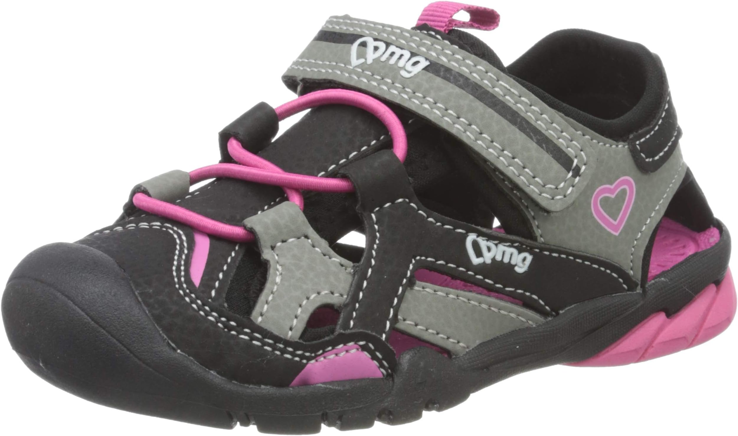 Primigi Girls Sandalo Chiuso Bambina Closed Toe Sandals, Grey (Nero-Perla/Nero 5460011), 6.5 UK