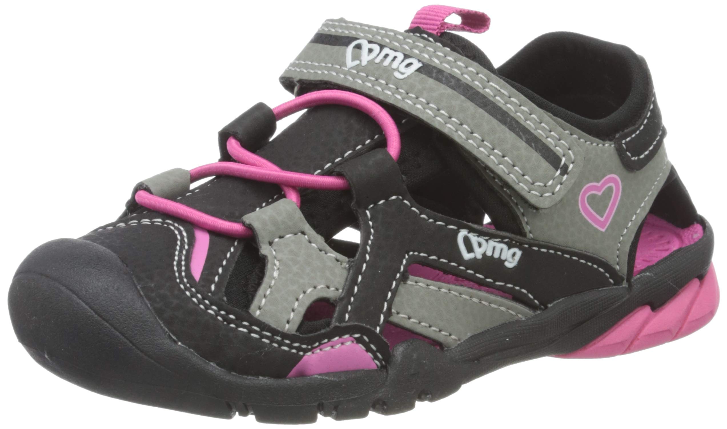 Primigi Girls Sandalo Chiuso Bambina Closed Toe Sandals, Grey (Nero-Perla/Nero 5460011), 6.5 UK