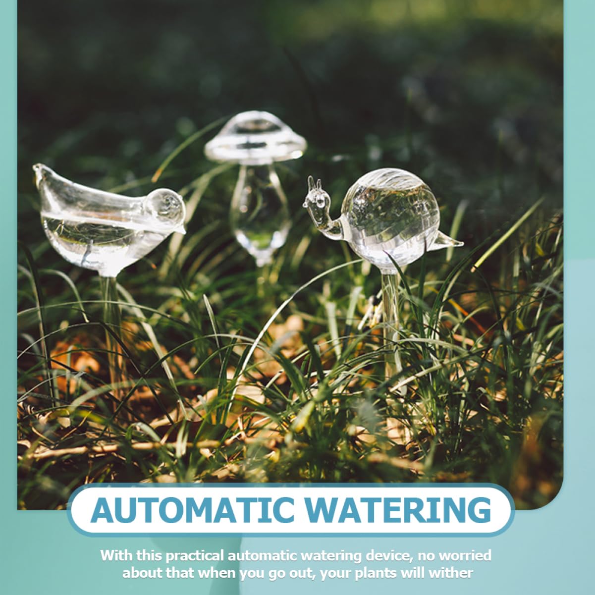 POPETPOP Globes à Arrosage Automatique 4Pcs en Verre Borosilicaté Arrosage Autonome Longue Durée pour Plantes d'Intérieur et d'Extérieur, pour Voyages et Fêtes