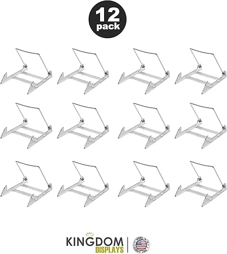Miniatura 6 de KS- Paquete de 12 soportes ajustables resistentes y versátiles de 4 x 5.5 pulgadas, caballetes acrílicos fabricados en Estados Unidos para exhibir