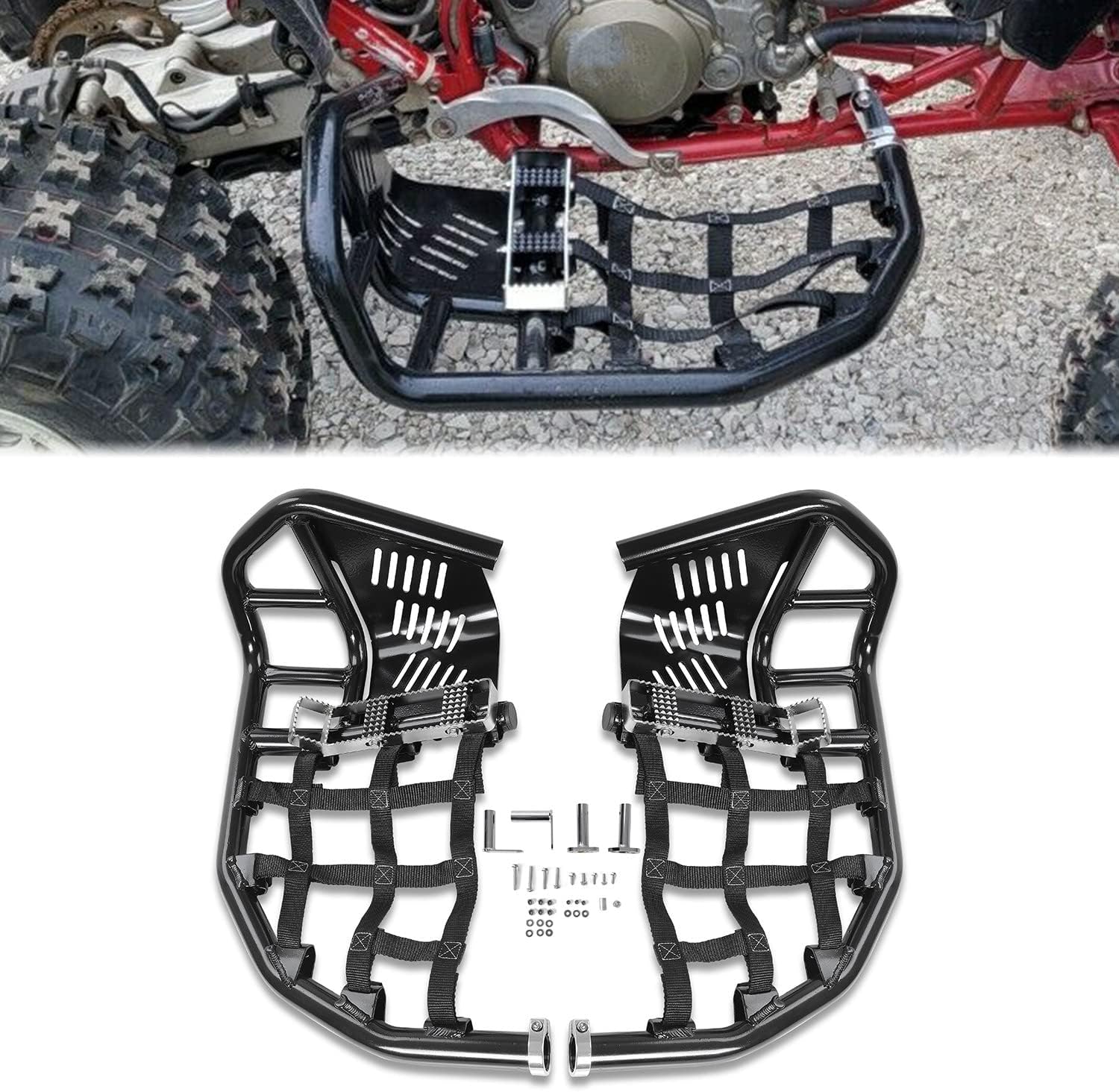 HECASA Aluminum Nerf Bars Foot Pegs Compatible with All