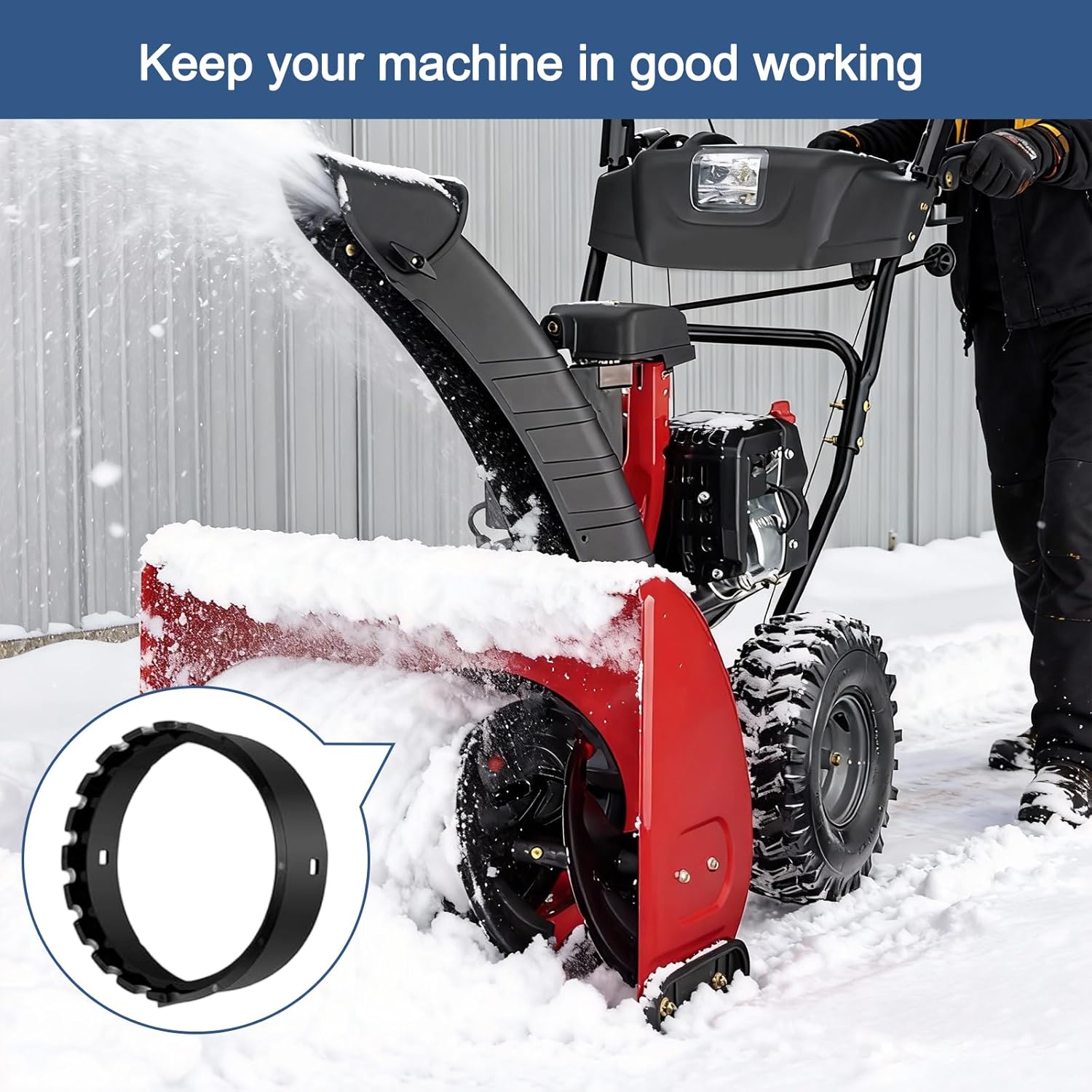 Snowblower Inner and Outer Retainer Ring Set 337227MA 585193MA, for Craftsman Replacement Parts for Chute Retention