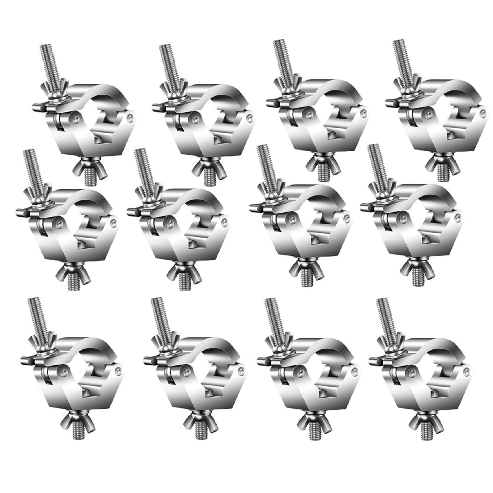Hndhbfgrt 12Pack Stage Lights Clamp Aluminum Alloy Truss Light Clamps, for Tube/Pipe OD 28mm-36mm for Par Lights Spot Lights