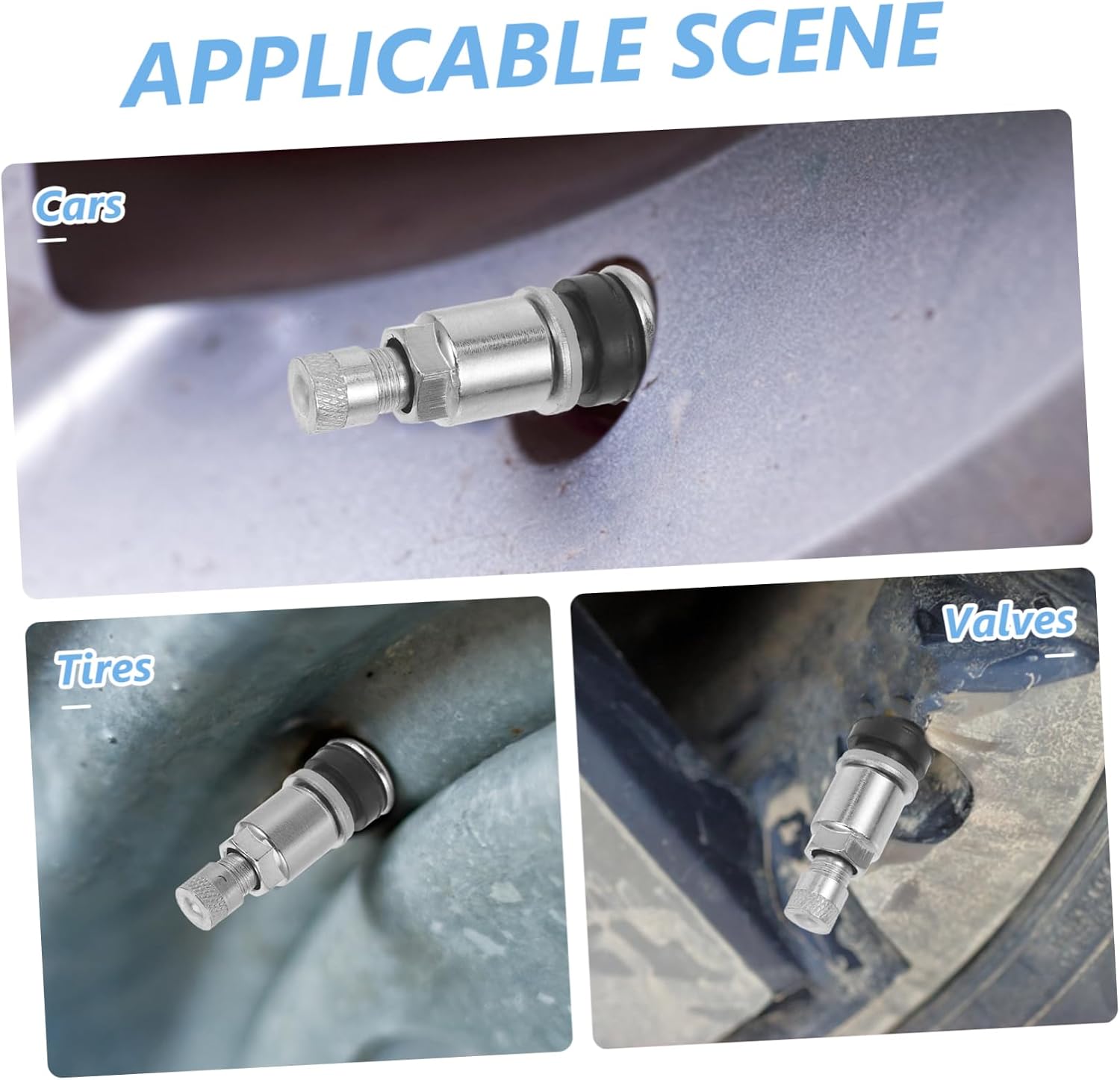 12pcs Tubeless Tire Vacuum Valve Heavy Duty Valve Stems Replacement for Car