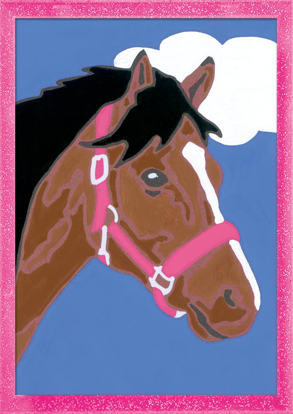 CreArt 29607 Pferd – Malen nach Zahlen ab 7 Jahre (mit Rahmen, Pinsel und Acrylfarben) – Ravensburger