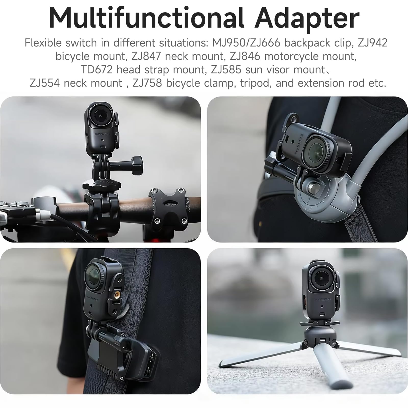 Cadre de Protection Cage Plastique pour DJI Osmo Nano, Vertical-Horizontal Adaptateur Mount Extension Support Accessoires pour DJI Osmo Nano pour trépied/Perche Selfie/Sac à Dos vélo Clip etc