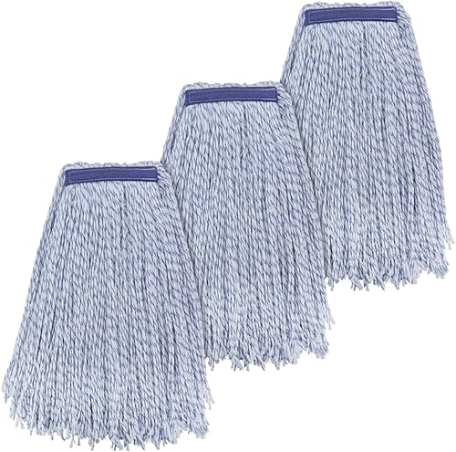 Miniatura 10 de Reemplazo de cabezales de fregona de servicio pesado comercial: 6 paquetes de cabezales de fregona húmeda industrial para limpieza de pisos - 6