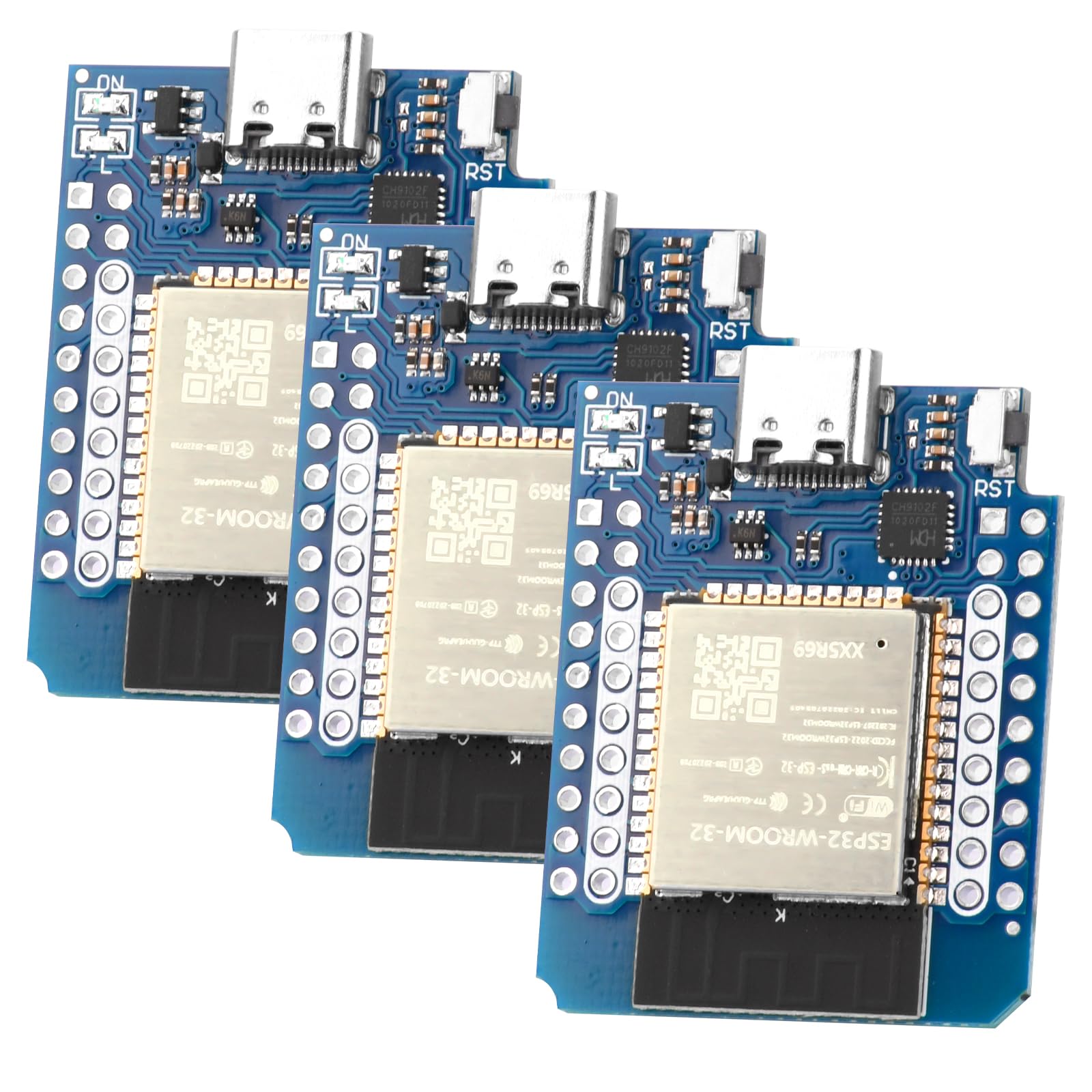 3 Stück Mini für ESP32 Development Board NodeMCU WiFi Bluetooth Entwicklungsboard CH9102F Chip kompatibel Arduino IDE