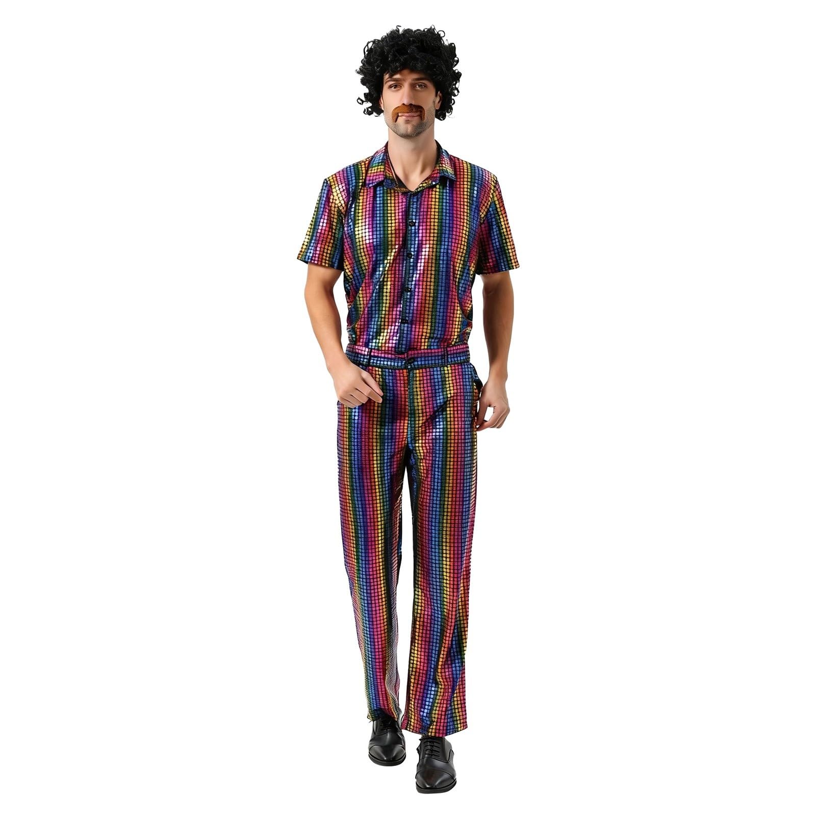 Disfraz de los años 80 y 90 – Traje de entrenamiento, estilo discoteca, traje de los años 80, ropa deportiva, estilo vintage, chándal para carnaval y fiesta